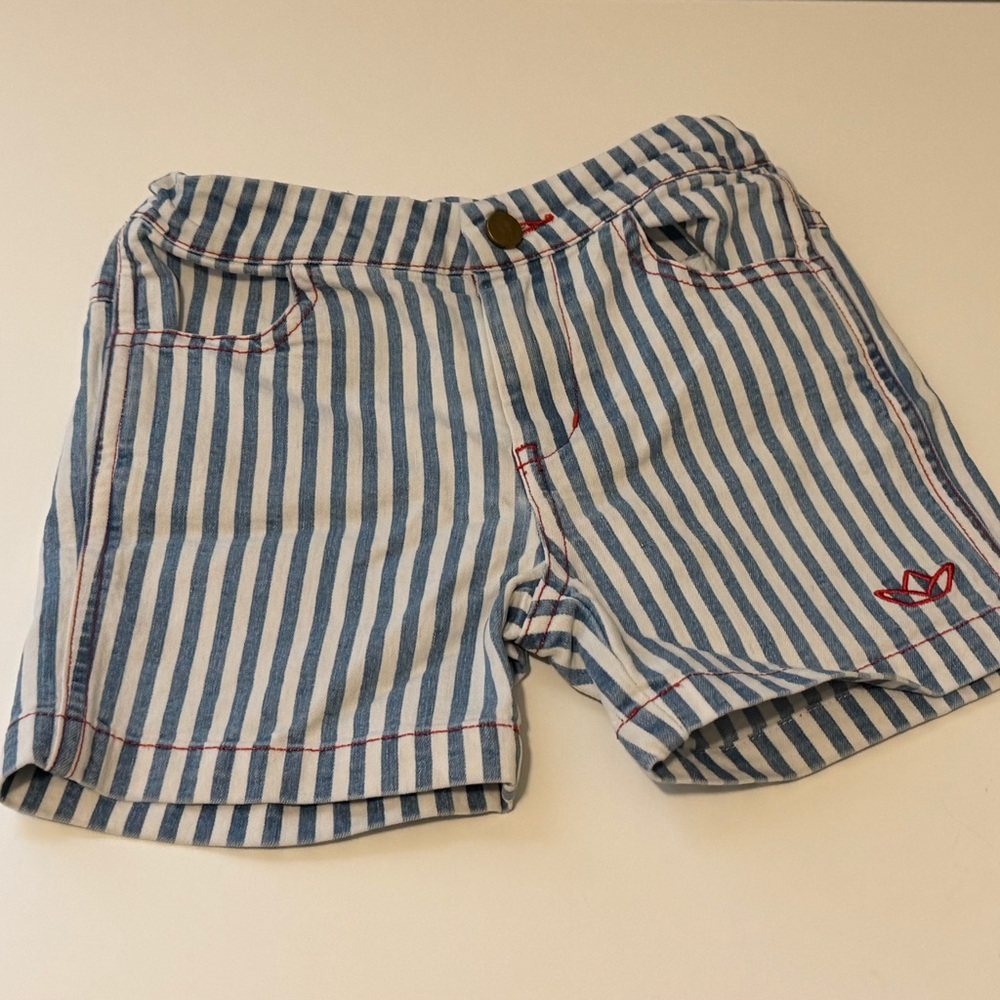 Pastels Blue and White Striped Casual Shorts Size 3